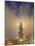 Burj Khalifa Illuminates the Clouds and Surrounding Skyline at Night, Downtown, Dubai, Uae-Amanda Hall-Mounted Photographic Print