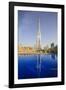 Burj Khalifa Reflected in Hotel Swimming Pool, Dubai, United Arab Emirates, Middle East-Amanda Hall-Framed Photographic Print