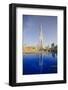 Burj Khalifa Reflected in Hotel Swimming Pool, Dubai, United Arab Emirates, Middle East-Amanda Hall-Framed Photographic Print