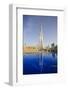 Burj Khalifa Reflected in Hotel Swimming Pool, Dubai, United Arab Emirates, Middle East-Amanda Hall-Framed Photographic Print