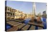 Burj Khalifa Seen from Hotel Swimming Pool, Dubai, United Arab Emirates, Middle East-Amanda Hall-Stretched Canvas