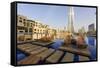 Burj Khalifa Seen from Hotel Swimming Pool, Dubai, United Arab Emirates, Middle East-Amanda Hall-Framed Stretched Canvas