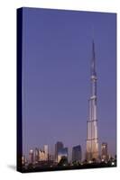 Burj Khalifa, the Highest Tower of the World in the Evening Light, Night Photography-Axel Schmies-Stretched Canvas