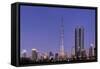Burj Khalifa, the Highest Tower of the World in the Evening Light, Night Photography-Axel Schmies-Framed Stretched Canvas