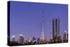 Burj Khalifa, the Highest Tower of the World in the Evening Light, Night Photography-Axel Schmies-Stretched Canvas