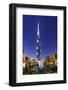 Burj Khalifa, the Highest Tower of the World, Night Photograph-Axel Schmies-Framed Photographic Print