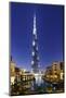 Burj Khalifa, the Highest Tower of the World, Night Photograph-Axel Schmies-Mounted Photographic Print