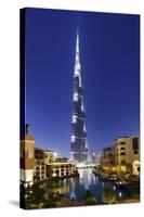 Burj Khalifa, the Highest Tower of the World, Night Photograph-Axel Schmies-Stretched Canvas