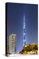 Burj Khalifa, the Highest Tower of the World, Night Photograph-Axel Schmies-Stretched Canvas