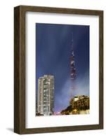 Burj Khalifa, the Highest Tower of the World, Night Photography-Axel Schmies-Framed Photographic Print