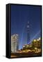 Burj Khalifa, the Highest Tower of the World, Night Photography-Axel Schmies-Framed Stretched Canvas