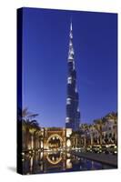 Burj Khalifa, the Highest Tower of the World, Night Photography-Axel Schmies-Stretched Canvas