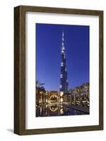 Burj Khalifa, the Highest Tower of the World, Night Photography-Axel Schmies-Framed Photographic Print