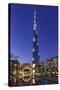 Burj Khalifa, the Highest Tower of the World, Night Photography-Axel Schmies-Stretched Canvas