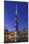 Burj Khalifa, the Highest Tower of the World, Night Photography-Axel Schmies-Mounted Photographic Print