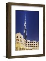 Burj Khalifa, the Highest Tower of the World, Night Photography-Axel Schmies-Framed Photographic Print