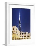 Burj Khalifa, the Highest Tower of the World, Night Photography-Axel Schmies-Framed Photographic Print