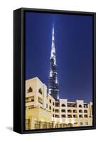 Burj Khalifa, the Highest Tower of the World, Night Photography-Axel Schmies-Framed Stretched Canvas