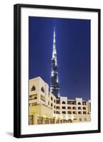 Burj Khalifa, the Highest Tower of the World, Night Photography-Axel Schmies-Framed Photographic Print