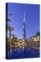 Burj Khalifa, the Highest Tower of the World, Night Photography-Axel Schmies-Stretched Canvas