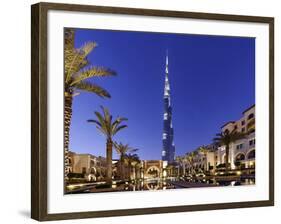 Burj Khalifa, the Highest Tower of the World, Night Photography-Axel Schmies-Framed Photographic Print