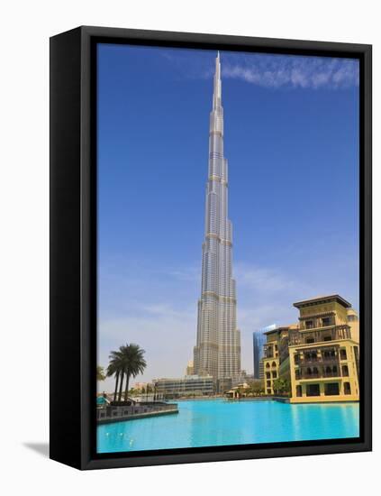 Burj Khalifa, the Tallest Man Made Structure in the World at 828 Metres, Downtown Dubai, Dubai, Uae-null-Framed Stretched Canvas
