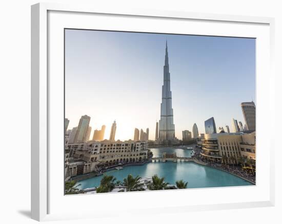 Burj Khalifa (World's Tallest Building), Downtown, Dubai, United Arab Emirates-Jon Arnold-Framed Photographic Print