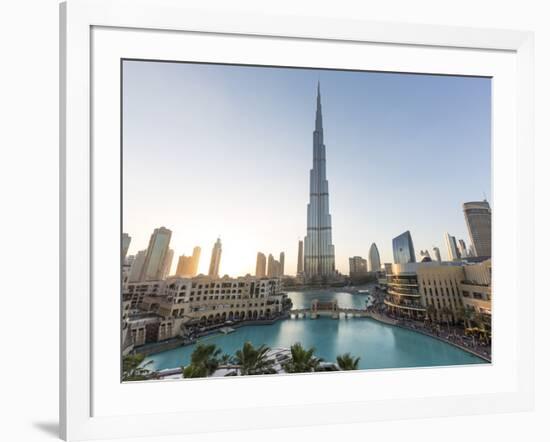 Burj Khalifa (World's Tallest Building), Downtown, Dubai, United Arab Emirates-Jon Arnold-Framed Photographic Print