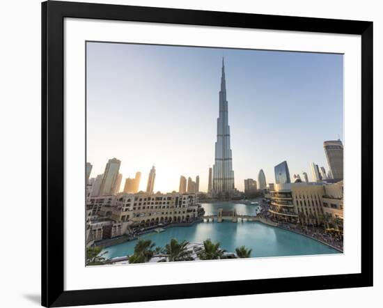 Burj Khalifa (World's Tallest Building), Downtown, Dubai, United Arab Emirates-Jon Arnold-Framed Photographic Print