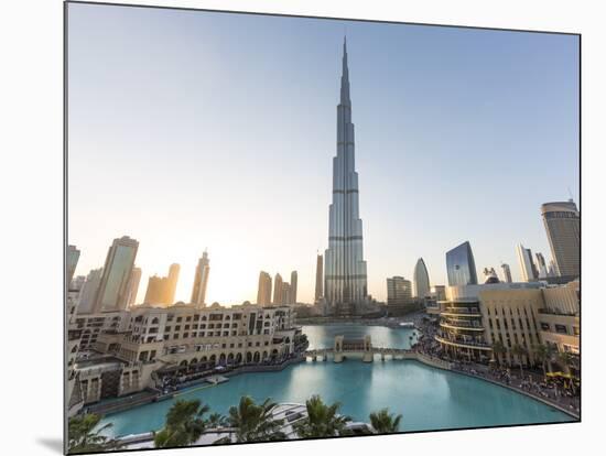 Burj Khalifa (World's Tallest Building), Downtown, Dubai, United Arab Emirates-Jon Arnold-Mounted Photographic Print