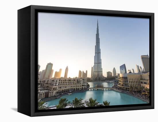 Burj Khalifa (World's Tallest Building), Downtown, Dubai, United Arab Emirates-Jon Arnold-Framed Stretched Canvas