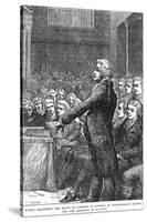 Burke Addressing the House of Commons in Support of Wilberforce's Motion for Abolition of Slavery-Charles Joseph Staniland-Stretched Canvas