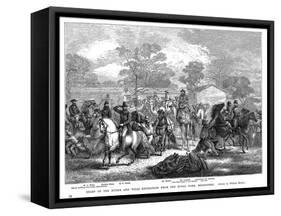 Burke and Wills Expedition Setting Out from Royal Park, Melbourne, Australia, August 1860-null-Framed Stretched Canvas