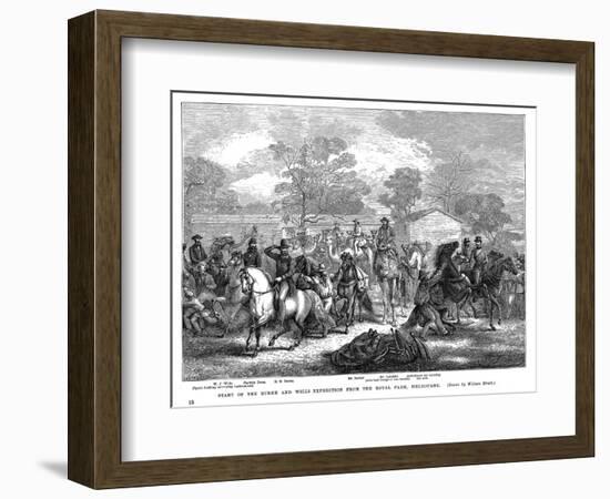 Burke and Wills Expedition Setting Out from Royal Park, Melbourne, Australia, August 1860-null-Framed Giclee Print