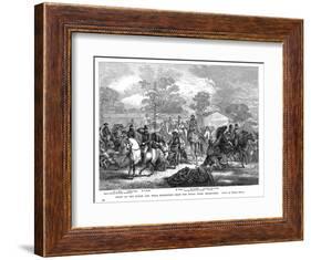 Burke and Wills Expedition Setting Out from Royal Park, Melbourne, Australia, August 1860-null-Framed Giclee Print