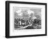 Burke and Wills Expedition Setting Out from Royal Park, Melbourne, Australia, August 1860-null-Framed Premium Giclee Print