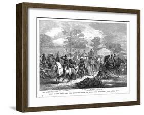 Burke and Wills Expedition Setting Out from Royal Park, Melbourne, Australia, August 1860-null-Framed Giclee Print