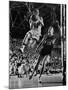 Burke Scott of Hoosiers Basketball Team Leaping Through Air Towards Lay Up Shot at Basketball Hoop-Francis Miller-Mounted Photographic Print