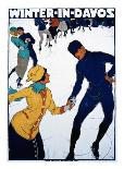 Winter in Davos-Burkhard Mangold-Mounted Art Print