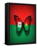 Burkina Faso Flag Butterfly, Isolated On Flag Background-suns_luck-Framed Stretched Canvas