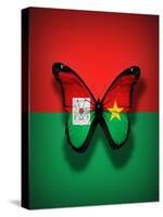 Burkina Faso Flag Butterfly, Isolated On Flag Background-suns_luck-Stretched Canvas