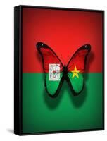 Burkina Faso Flag Butterfly, Isolated On Flag Background-suns_luck-Framed Stretched Canvas