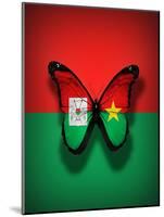 Burkina Faso Flag Butterfly, Isolated On Flag Background-suns_luck-Mounted Art Print