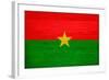 Burkina Faso Flag Design with Wood Patterning - Flags of the World Series-Philippe Hugonnard-Framed Art Print