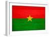 Burkina Faso Flag Design with Wood Patterning - Flags of the World Series-Philippe Hugonnard-Framed Art Print