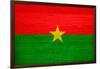 Burkina Faso Flag Design with Wood Patterning - Flags of the World Series-Philippe Hugonnard-Framed Art Print