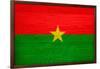 Burkina Faso Flag Design with Wood Patterning - Flags of the World Series-Philippe Hugonnard-Framed Art Print