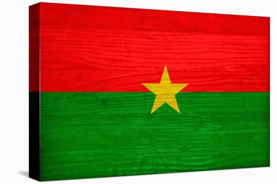 Burkina Faso Flag Design with Wood Patterning - Flags of the World Series-Philippe Hugonnard-Stretched Canvas