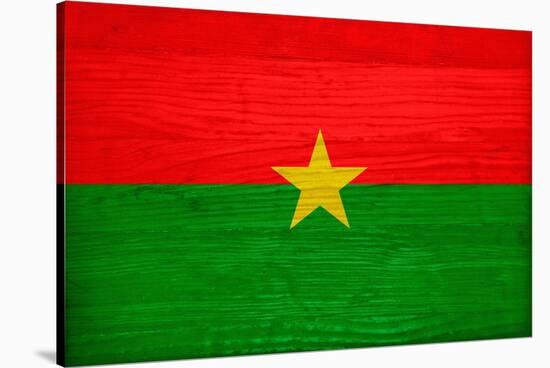 Burkina Faso Flag Design with Wood Patterning - Flags of the World Series-Philippe Hugonnard-Stretched Canvas