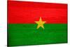 Burkina Faso Flag Design with Wood Patterning - Flags of the World Series-Philippe Hugonnard-Stretched Canvas